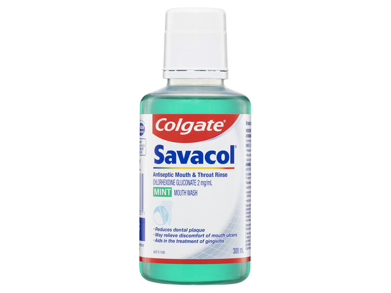Colgate Savacol Antiseptic Mouth & Throat Rinse Mint 300ml