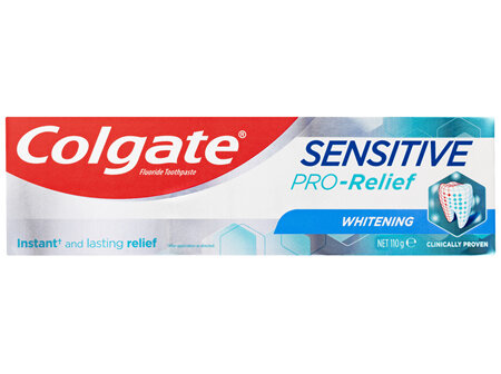 Colgate Sensitive Pro-Relief Whitening Toothpaste, 110g, Clinically Proven Sensitive Teeth Pain