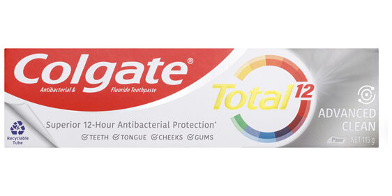 Colgate Total Advanced Clean Antibacterial Toothpaste 115g, Whole Mouth Health, Multi Benefit