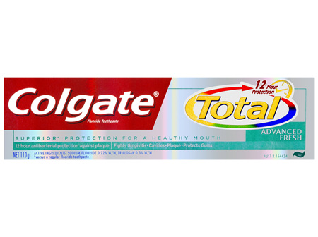 Colgate Total Advanced Fresh Fluoride Gel Toothpaste 12H antibacterial protection 110g