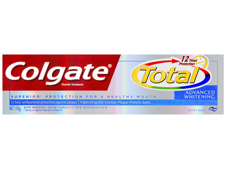 Colgate Total Advanced Whitening Fluoride Toothpaste 12H antibacterial protection 110g