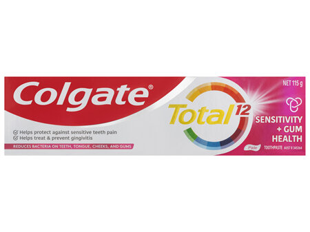 Colgate Total Gum Care Toothpaste 115g, Whole Mouth Health, Multi Benefit