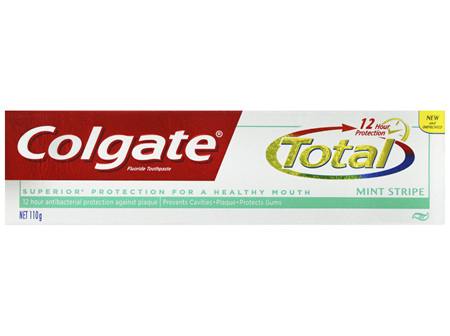 Colgate Total Mint Stripe Fluoride Toothpaste 12H antibacterial protection Gel Toothpaste 110g