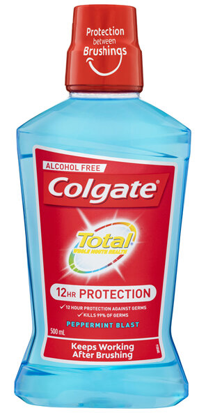 Colgate Total ProShield AlcoholFree Mouthwash Peppermint Blast 500mL
