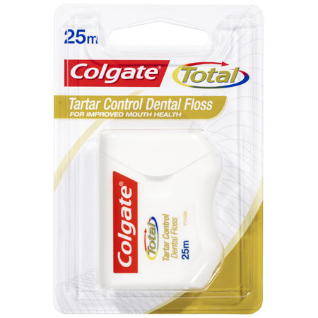 Colgate Total Tartar Control Dental Floss, 25m, Protects Gums & Reduces Tooth Decay