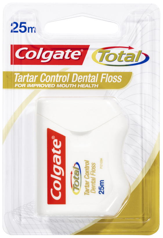 Colgate Total Tartar Control Dental Floss, 25m, Protects Gums & Reduces Tooth Decay