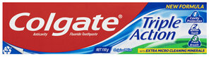 Colgate Triple Action Toothpaste, 110g, Original Mint, with Extra Micro Cleaning Minerals