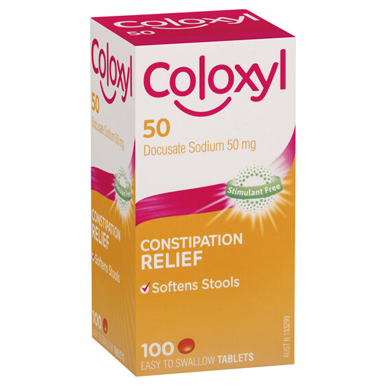 Coloxyl 50mg Tablets 100s