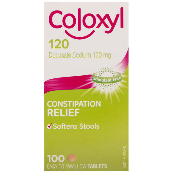 Coloxyl Stool Softener 120mg 100 tablets