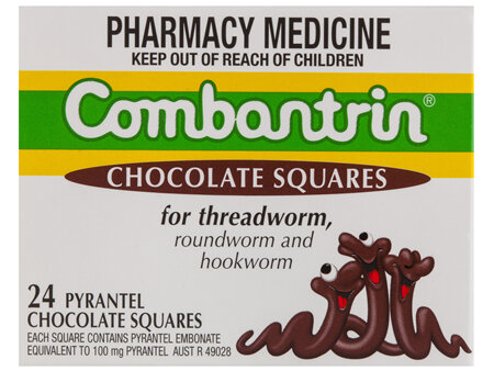 Combantrin Threadworm Chocolate Squares 24 Pack