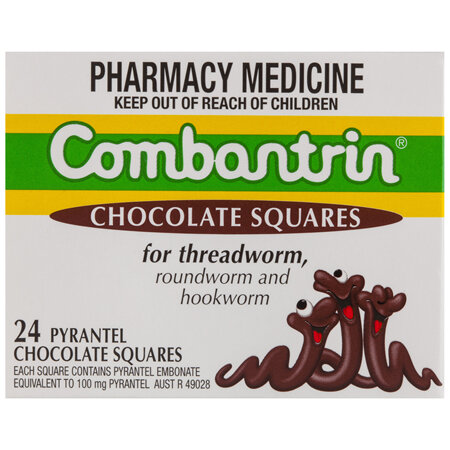 Combantrin Threadworm Chocolate Squares 24 Pack