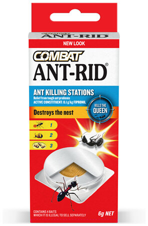 Combat Ant Rid Bait, Ant Bait destroys the Nest, Insecticide, 6g, 4 Pack