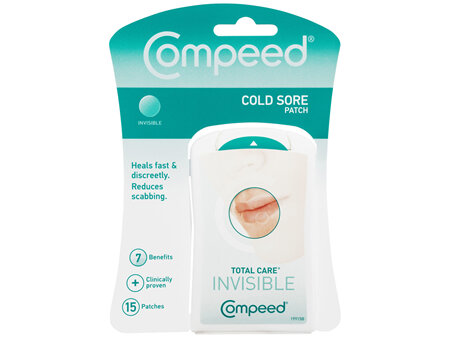 Compeed Cold Sore Patch Total Care Invisible 15 Pack 