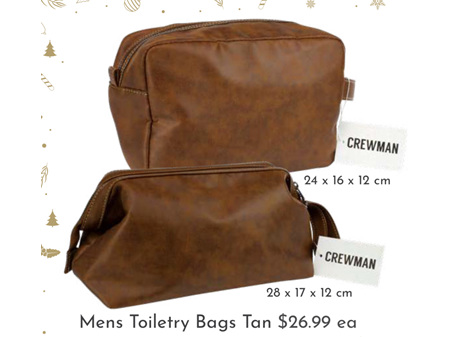 Crewman Men Toilet Bag Tan 120039