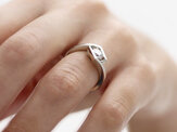 Croft Brilliant cut modern platinum diamond ring