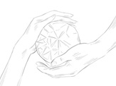 Crost Illustration of hands embracing a diamond