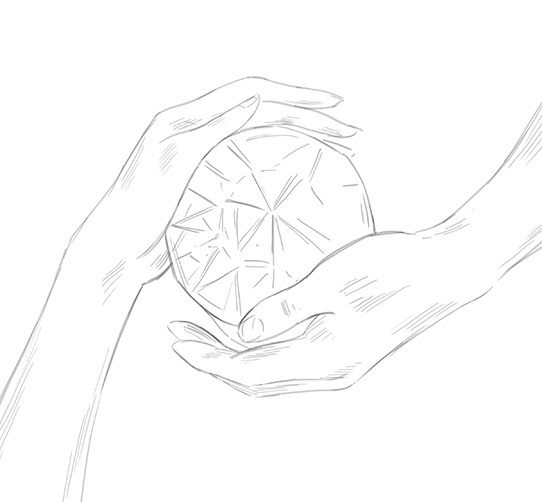 Crost Illustration of hands embracing a diamond