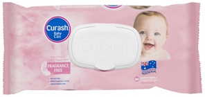 Curash Babycare Fragrance Free Baby Wipes 80 Pack