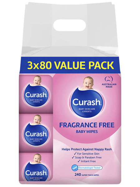 Curash Fragrance Free 3x80's
