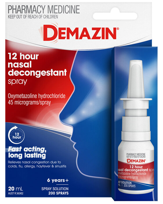 Demazin 12 Hour Decongestant Nasal Spray 20mL