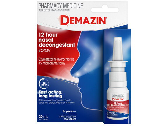 Demazin 12 Hour Nasal Decongestant Spray 20mL