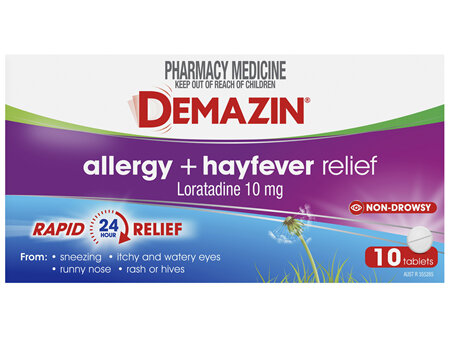 Demazin  Allergy + Hayfever Relief Non-Drowsy 10 Tablets