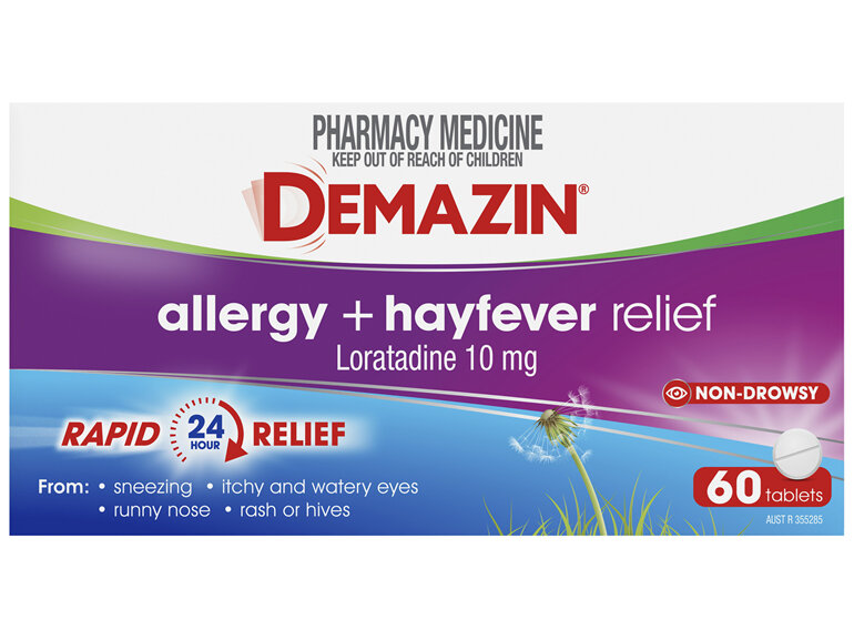 Demazin Allergy   Hayfever Relief Non-Drowsy 60 Tablets - Moorebank Day & Night Pharmacy