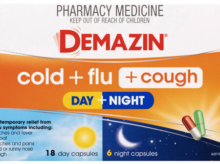 Demazin Cold + Flu + Cough Day + Night 24 Capsules