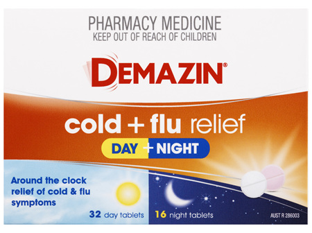 Demazin Cold & Flu Relief Day + Night 48 Tablets