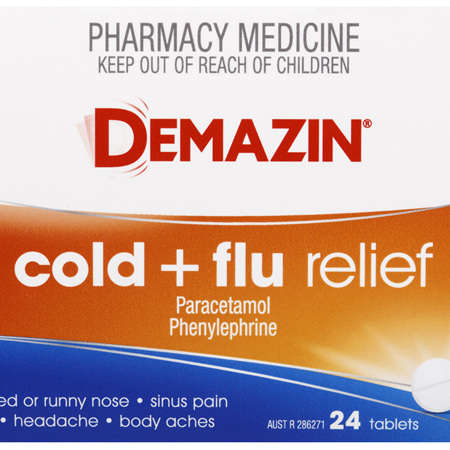Demazin PE Multi-Action Cold & Flu Relief 24 Tablets
