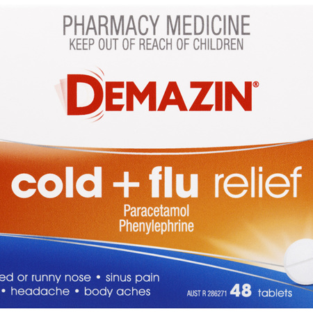 Demazin PE Multi-Action Cold & Flu Relief 48 Tablets