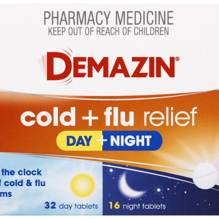 Demazin PE Multi-Action Cold & Flu Relief Day & Night 48 Tablets