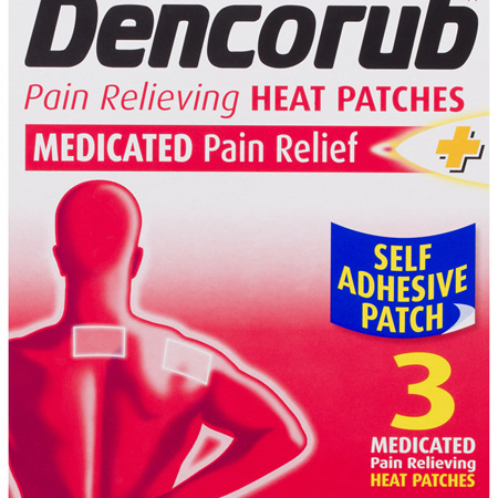 Dencorub Self Adhesive Heat Patches 3 Pack