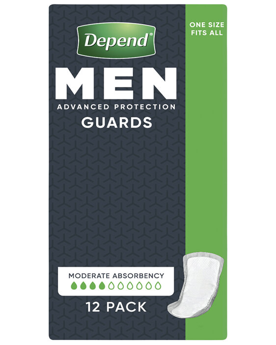 Depend Incontinence Guards Men 12 Pack