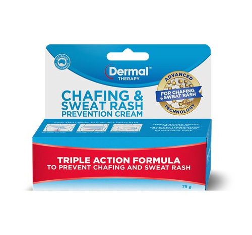 dermal therapy chafing and sweat rash prevention
