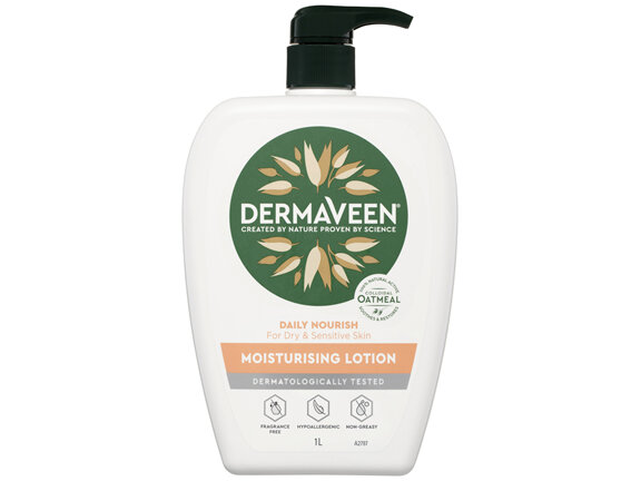 DermaVeen Daily Nourish Moisturising Lotion for Dry & Sensitive Skin 1L