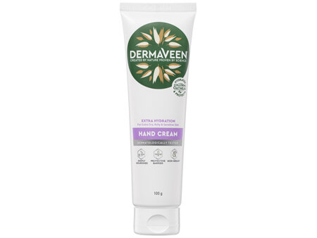 DermaVeen Extra Hydration Hand Cream for Extra Dry, Itchy & Sensitive Skin 100g