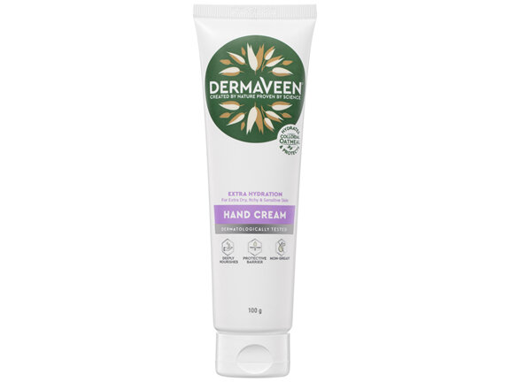 DermaVeen Extra Hydration Hand Cream for Extra Dry, Itchy & Sensitive Skin 100g