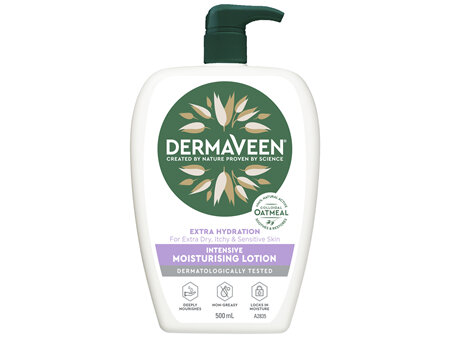 DermaVeen Extra Hydration Intensive Moisturising Lotion for Extra Dry, Itchy & Sensitive Skin 500mL