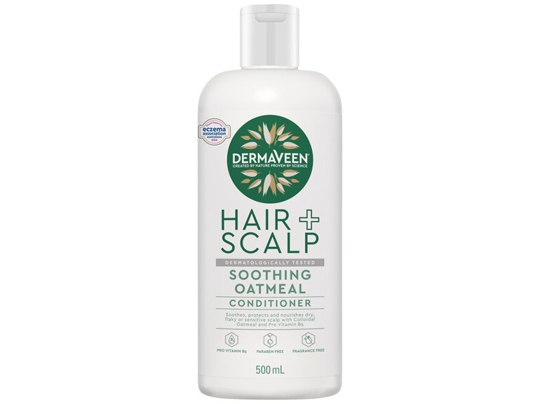 DermaVeen Hair + Scalp Soothing Oatmeal Conditioner for Dry, Flaky or Sensitive Scalps 500mL