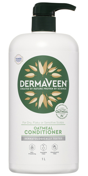 DermaVeen Oatmeal Conditioner for Dry, Flaky or Sensitive Scalps 1L