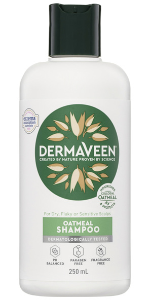 DermaVeen Oatmeal Shampoo for Dry, Flaky or Sensitive Scalps 250mL