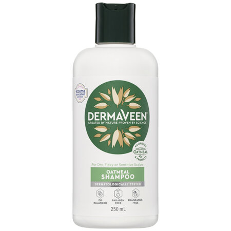 DermaVeen Oatmeal Shampoo for Dry, Flaky or Sensitive Scalps 250mL