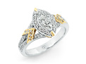 Designer marquise diamond white yellow gold engagement dress ring