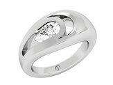 Designer pear shaped diamond platinum engagement ring