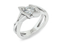 Designer round brilliant diamond intricate platinum engagement ring