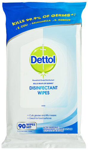 Dettol Antibacterial Disinfectant Surface Cleaning Wipes 90pk