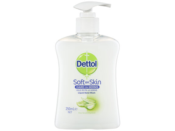 Dettol Antibacterial Liquid Hand Wash Pump Aloe Vera and Vitamin E 250mL