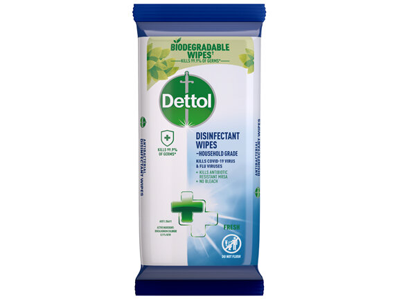 Dettol Disinfectant Wipes Fresh - Household Grade 45 Pack