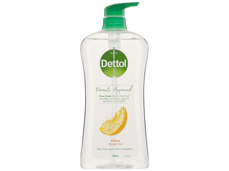 Dettol Free From Shower Gel Body Wash Antibacterial Citrus 950mL